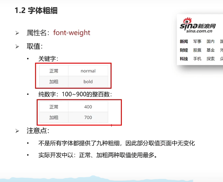 fontweight-瑾年的学习记录